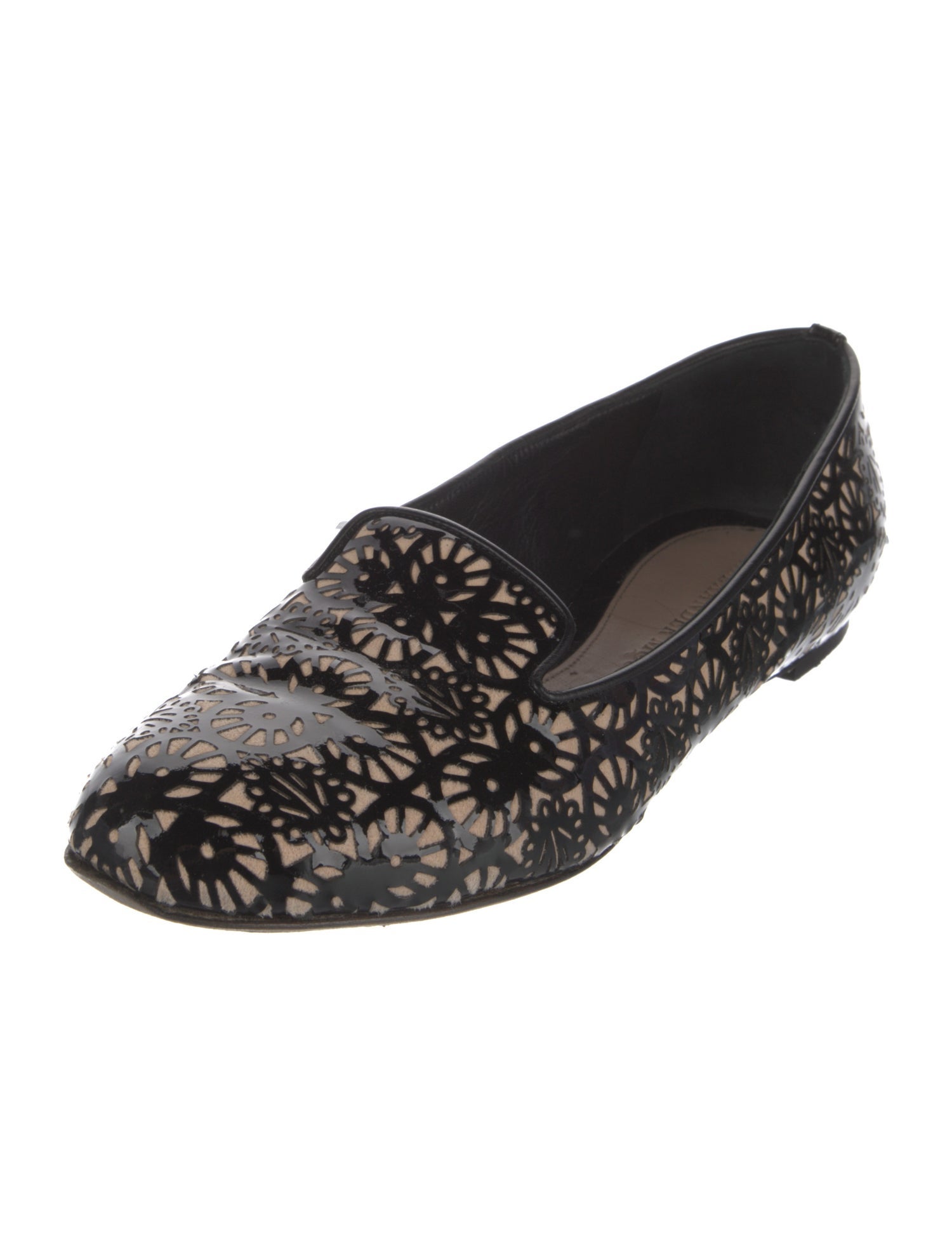 Alexander McQueen Patent Leather Patterned Loafers